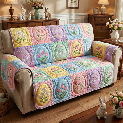 Spring Egg Parade Quilted Sofa Cover NCU0NTD1574