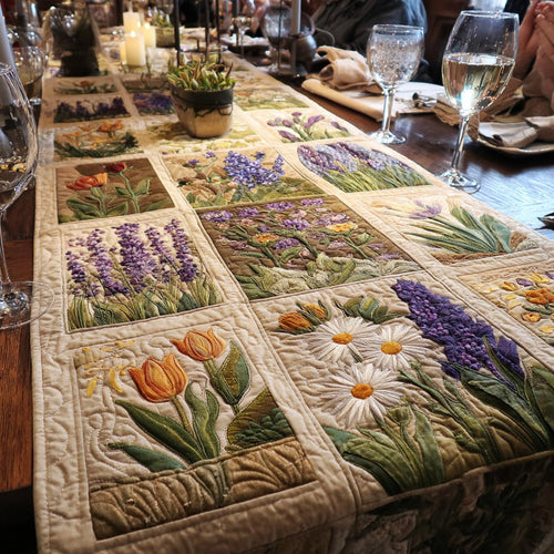 Spring Garden Quilted Table Runner NCU0DV2003