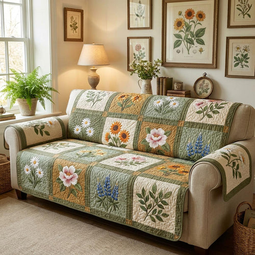 Spring Harmony Quilted Sofa Cover NCU0DV1985