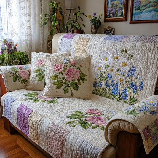 Spring Meadow Quilt Quilted Sofa Cover NCU0LDH733