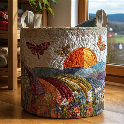 Spring Vista Quilted Laundry Basket NCU0PTT2608