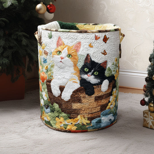 Springtime Paws Quilted Laundry Basket NCU0PTT2084