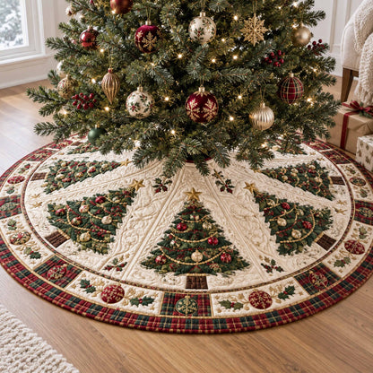 Spruce Joy Christmas Quilted Tree Skirt NCU0NTD2299