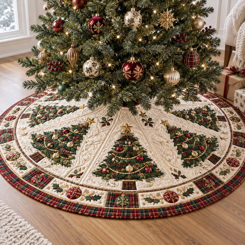 Spruce Joy Christmas Quilted Tree Skirt NCU0NTD2299