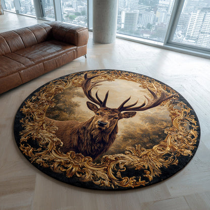Stag Forest Canopy Round Carpet NCU0HH832
