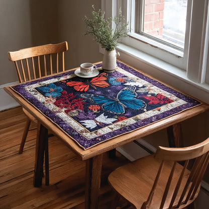 Stained Glass Butterfly Quilted Table Topper NCU0HNH048