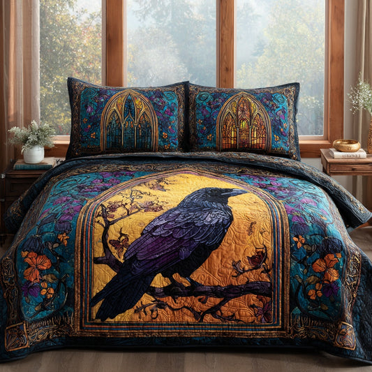Stained Raven 3-Piece Quilted Bedding Set NCU0PVL923