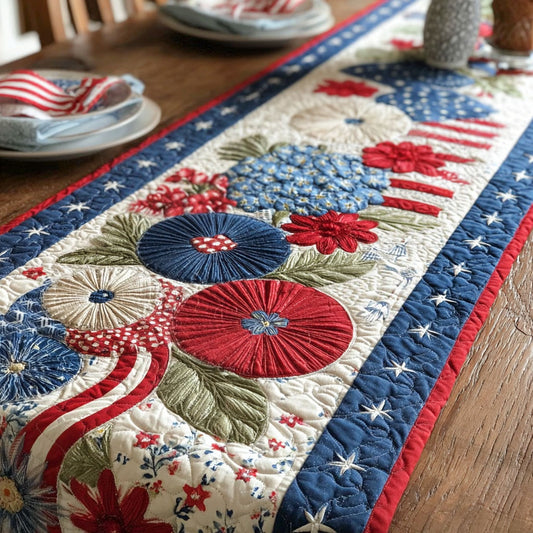 Star-Spangled Spirit Quilted Table Runner NCU0PTT3154