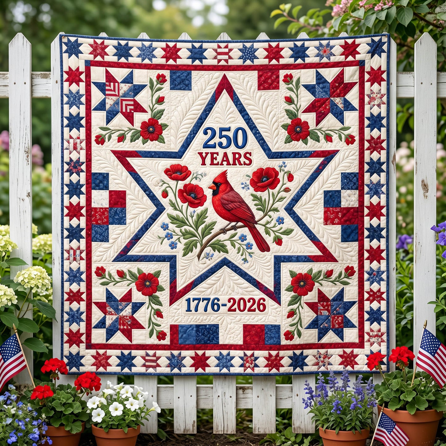 Star Cardinal Quilted Blanket NCU0NTD1890
