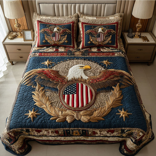 Star Eagle 3-Piece Quilted Bedding Set NCU0NTD1760