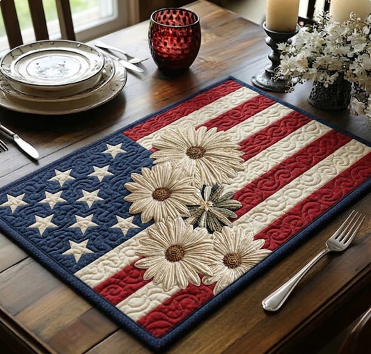 Star Flower Meadow Quilted Placemat NCU0DQQ0513