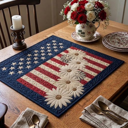 Star Flower Meadow Quilted Table Topper NCU0DQQ0513