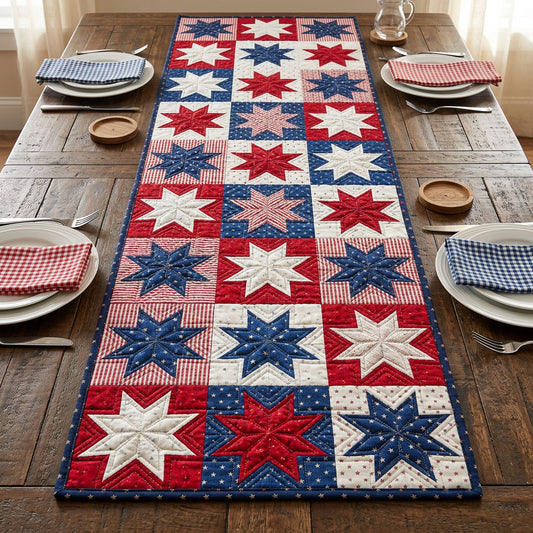 Star Garden Quilted Table Runner NCU0NTD1743