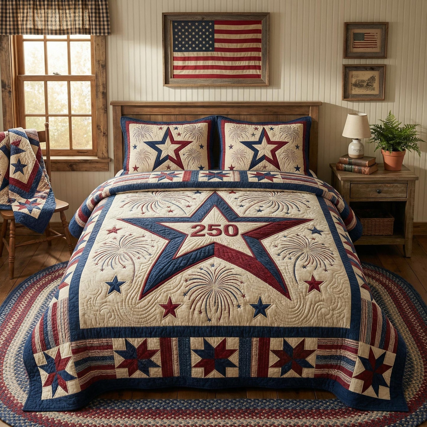 Star Legacy 3-Piece Quilted Bedding Set NCU0NTD1814