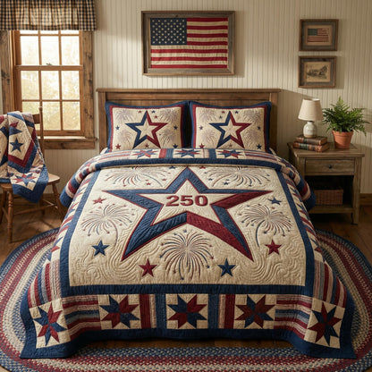 Star Legacy 3-Piece Quilted Bedding Set NCU0NTD1814