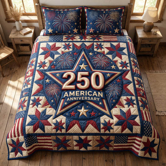 Star Nation 3-Piece Quilted Bedding Set NCU0NTD1811