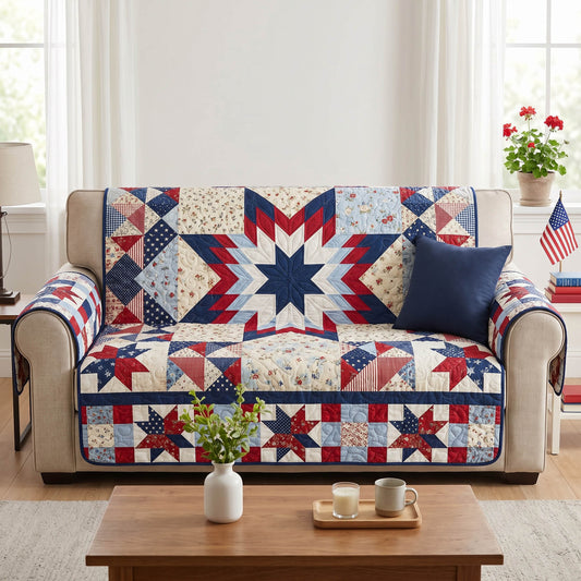 Star Patch Quilted Sofa Cover NCU0NTD1977