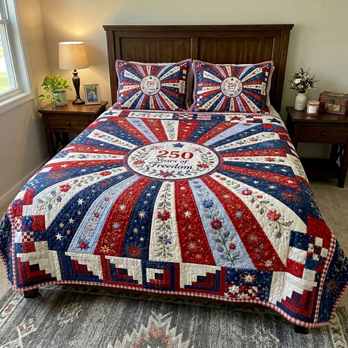 Star Spangled Honor 3-Piece Quilted Bedding Set NCU0DV2178