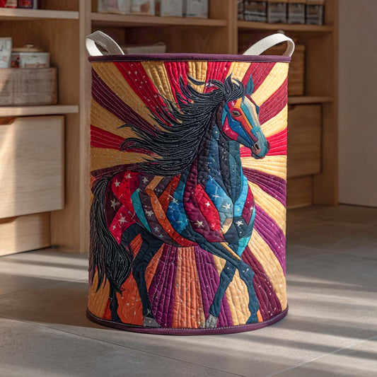 Star Stallion Quilted Laundry Basket NCU0NXD418