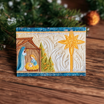 Star of Bethlehem Quilted Fabric Postcard NCU0PTT2308