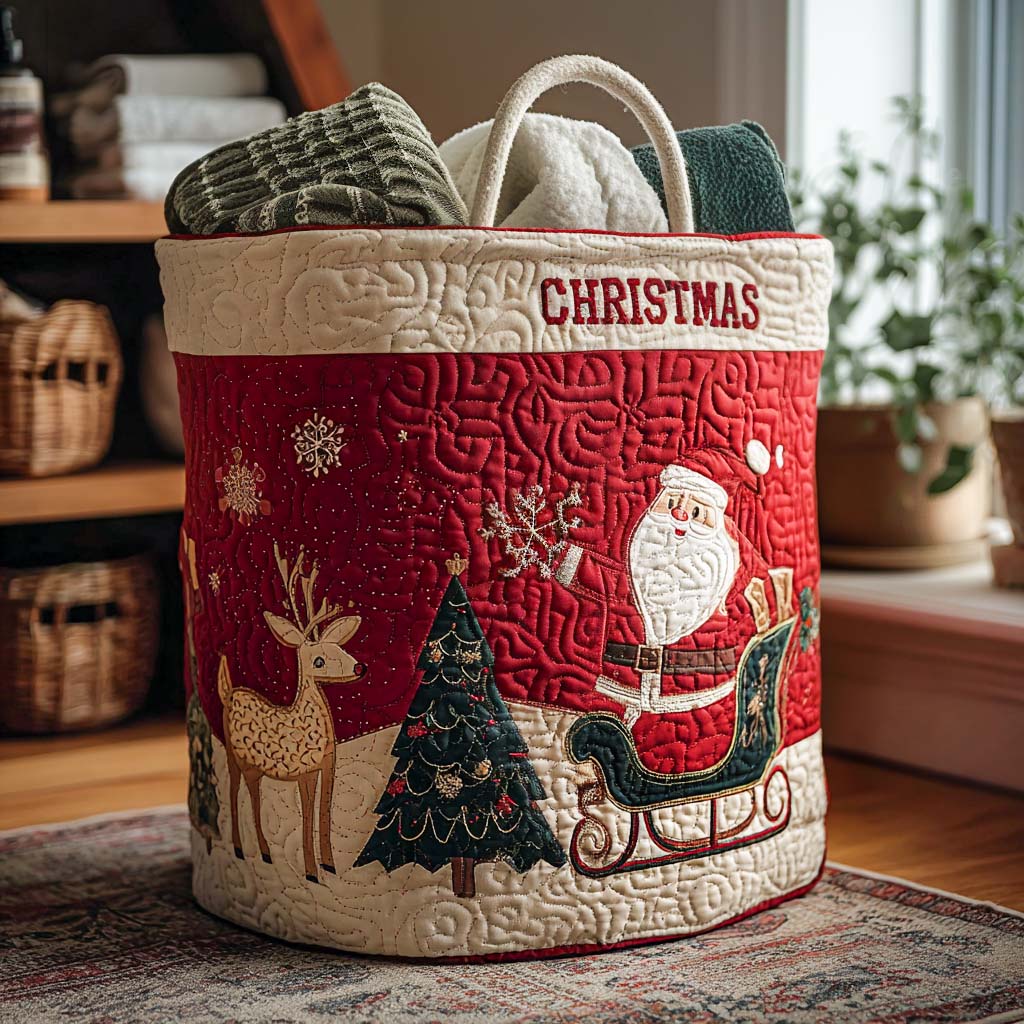 Star of Winter Quilted Laundry Basket NCU0PTT1585