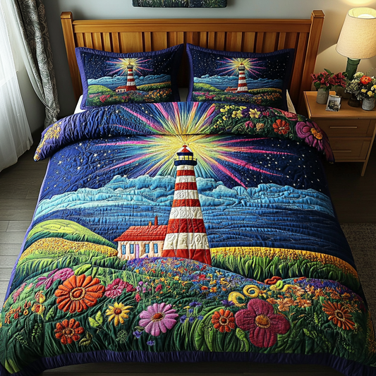Starburst Beacon 3-Piece Quilted Bedding Set NCU0PVL333