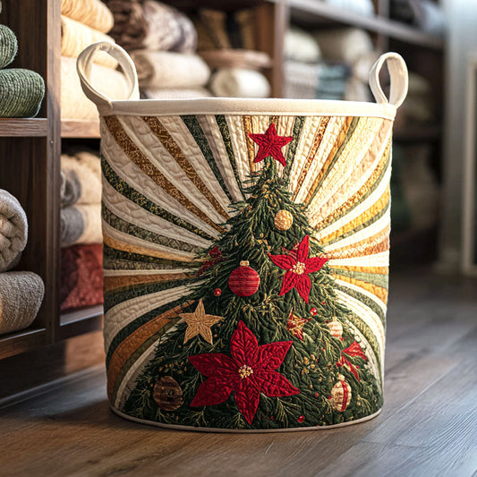 Starburst Pine Quilted Laundry Basket NCU0NTV117