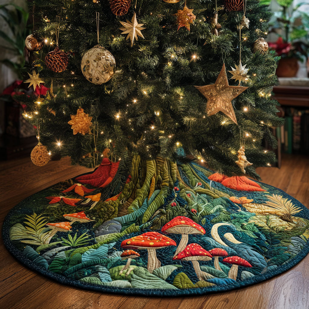 Starfield Woods Christmas Quilted Tree Skirt NCU0PTT2257