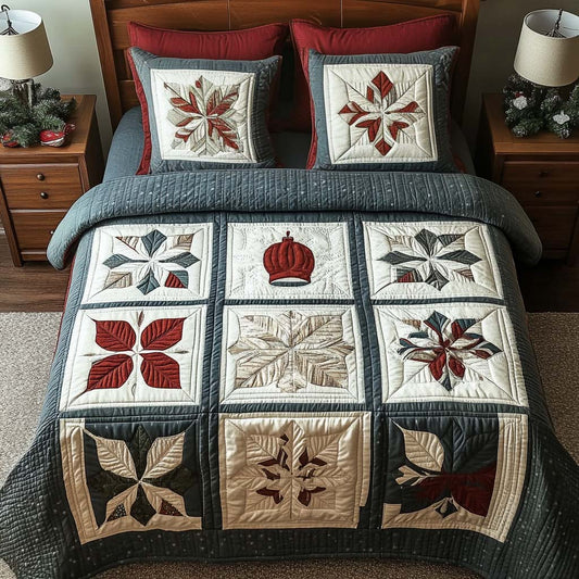 Starlight Christmas 3-Piece Quilted Bedding Set NCU0PTT1561