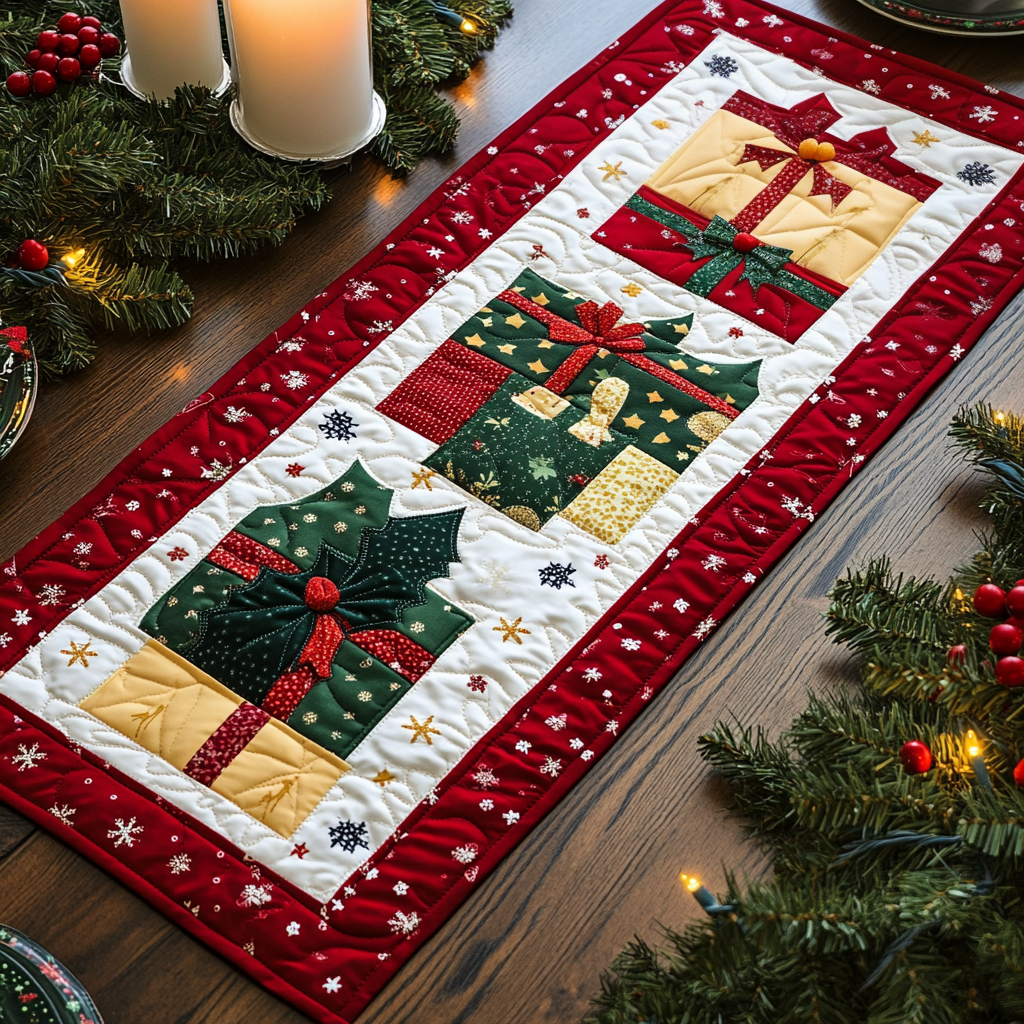 Starlight Presents Quilted Table Runner NCU0DV1062