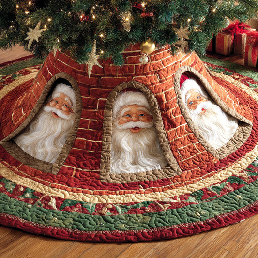 Starlight Santa Christmas Quilted Tree Skirt NCU0NTV652