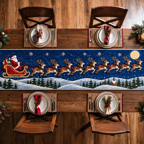 Starlight Sleigh Quilted Table Runner NCU0HNH1292