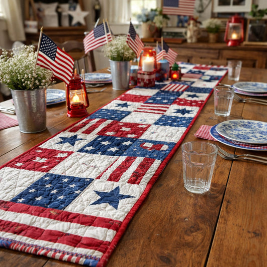 Starlight Sparkle Quilted Table Runner NCU0PTT3155