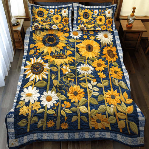 Starlit Garden 3-Piece Quilted Bedding Set NCU0TH1003