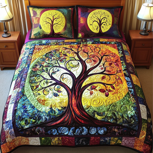 Starlit Woodland Dreams 3-Piece Quilted Bedding Set NCU0TL2022