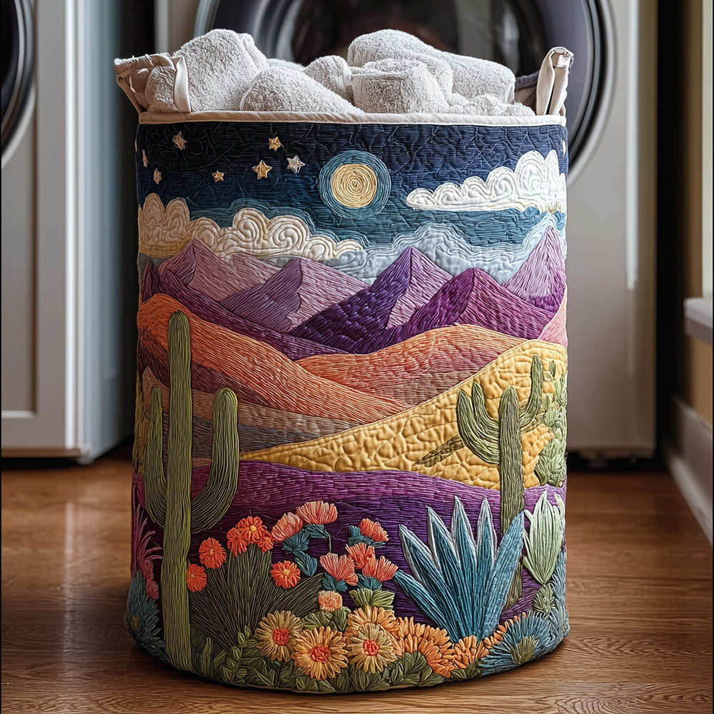 Starlit Desert Quilted Laundry Basket NCU0TH2972