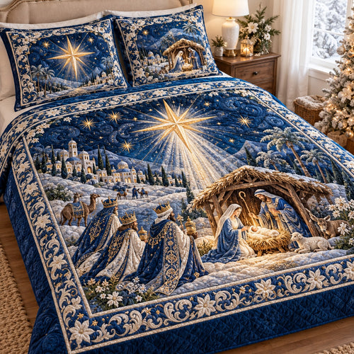 Starlit Manger Scene Quilted Bedding Set V2 NCU0NTD2383