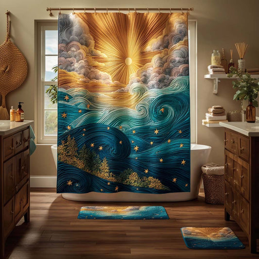 Starlit Ocean Rise Shower Curtain NCU0DQQ0392