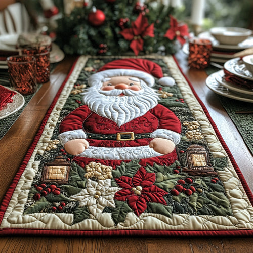 Starlit Santa Quilted Table Runner NCU0DV1058