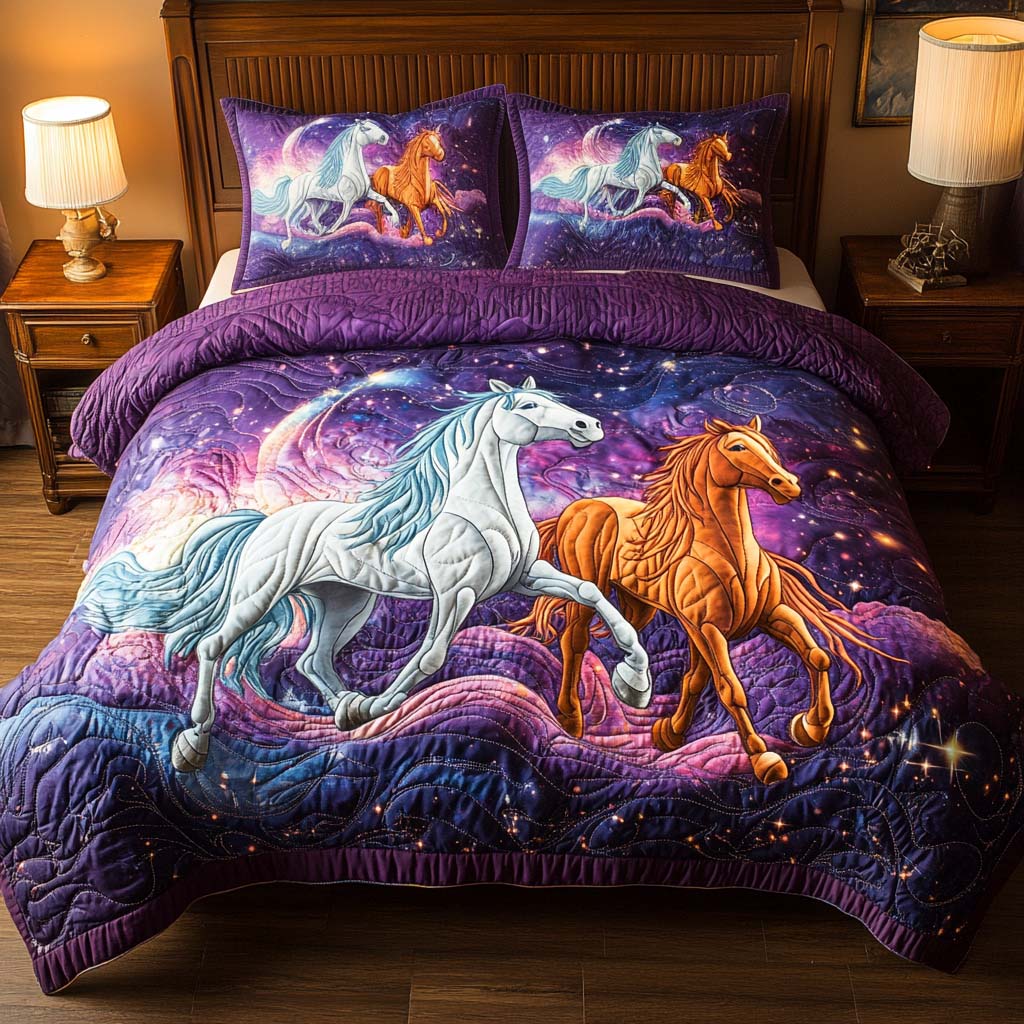 Starlit Stallion 3-Piece Quilted Bedding Set NCU0NNL150