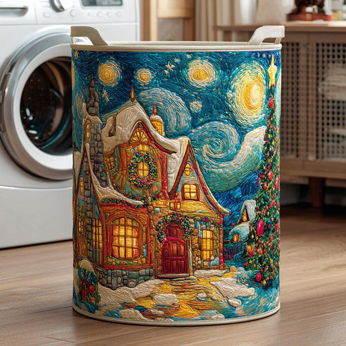 Starlit Winter Wonder Quilted Laundry Basket NCU0NTD1117