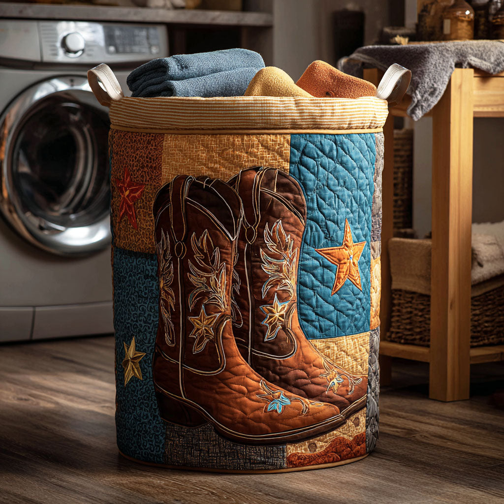 Starry Boots Quilted Laundry Basket NCU0NTV439