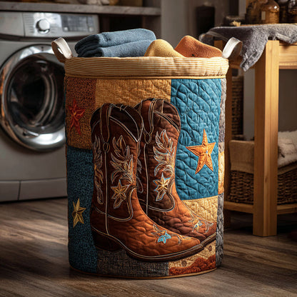 Starry Boots Quilted Laundry Basket NCU0NTV439