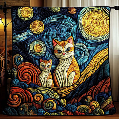 Starry Cat Quilted Blanket NCU0DQQ0108