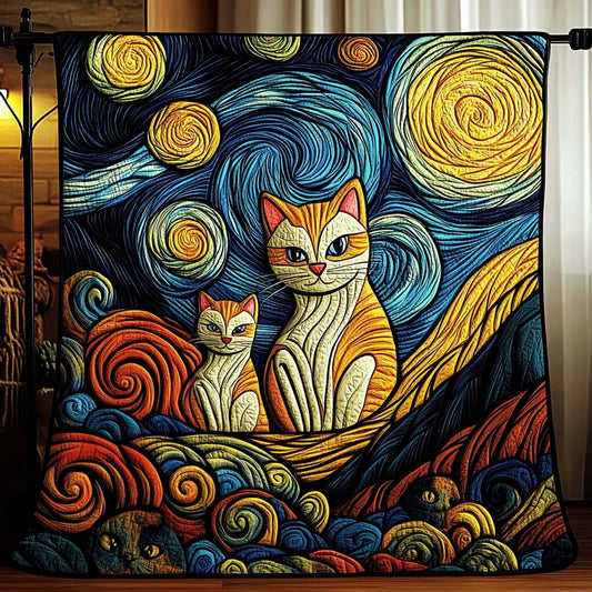 Starry Cat Quilted Blanket NCU0DQQ0108