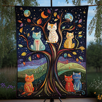 Starry Cats Quilted Blanket NCU0VH862