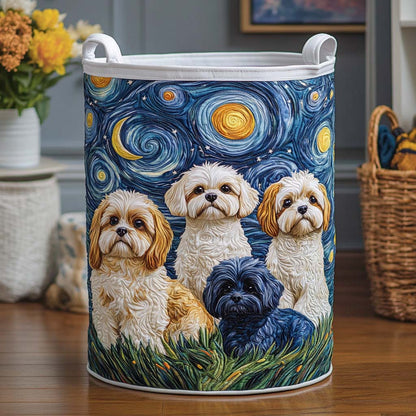 Starry Companions Quilted Laundry Basket NCU0NXD740