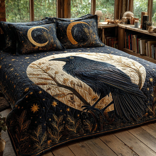 Starry Crow 3-Piece Quilted Bedding Set NCU0PVL922