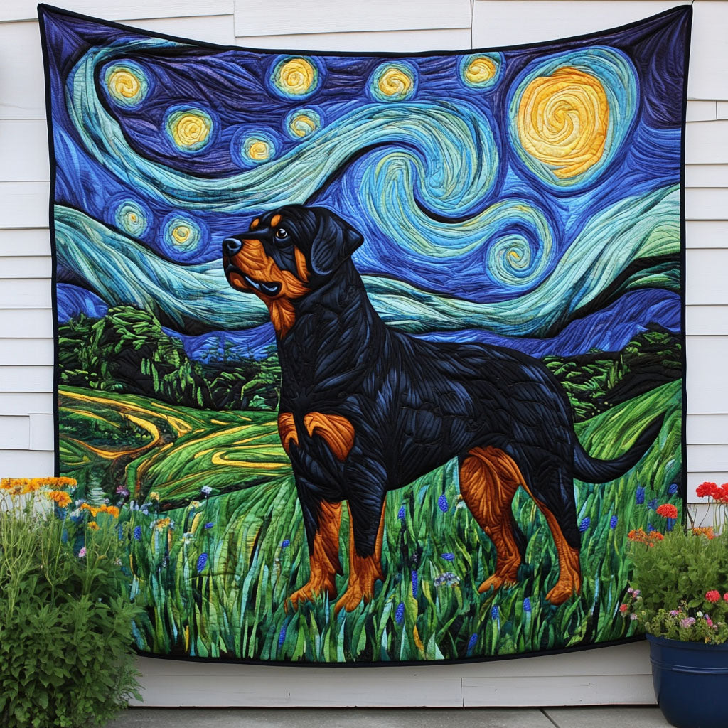 Starry Guard Dog Quilted Blanket NCU0NNT766