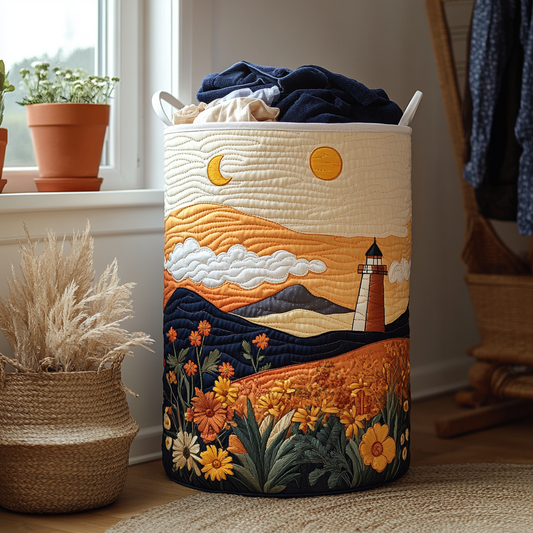 Starry Lighthouse Quilted Laundry Basket NCU0DDK732